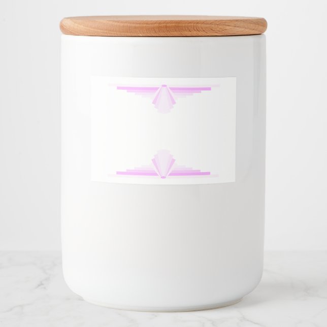 Rótulo Para Comida Elemento de deco da arte nas rosas claro (Frente)