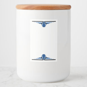 Rótulo Para Comida Elemento de deco da arte no rótulo da comida azul