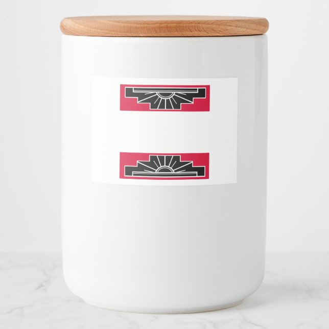 Rótulo Para Comida Elemento de deco da arte no rótulo da comida verme (Frente)