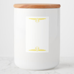 Rótulo Para Comida Elemento de deco de arte em amarelo-claro