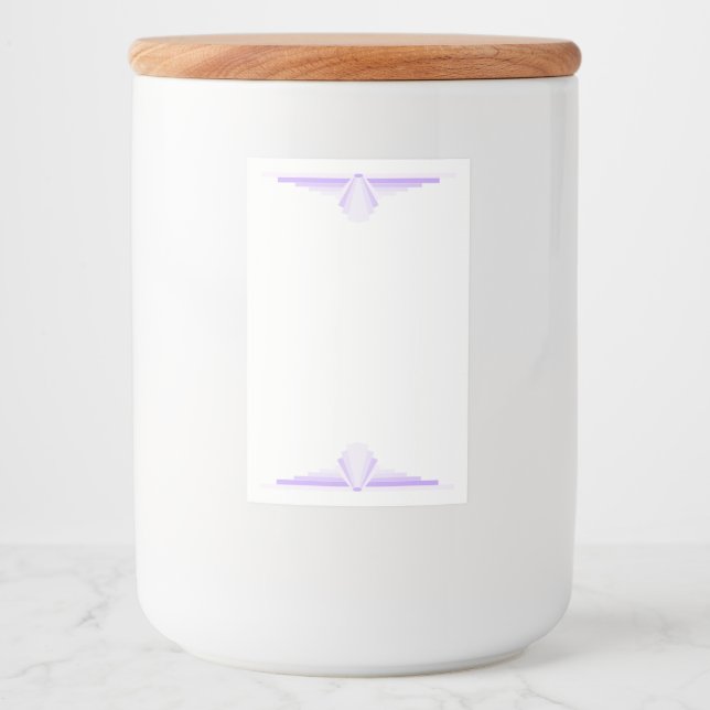 Rótulo Para Comida Elemento de deco de arte em roxo claro (Frente)