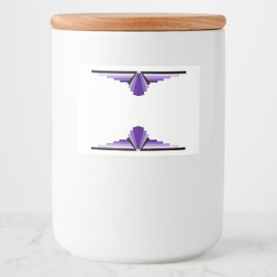 Rótulo Para Comida Elemento de deco de arte em roxo profundo