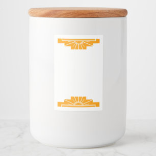 Rótulo Para Comida Elemento solar de deco da arte em laranja