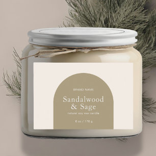 Rótulo Para Comida Embalagem de produtos minimalistas de velas modern