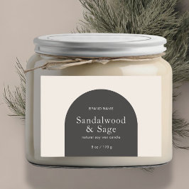 Rótulo Para Comida Embalagem de produtos minimalistas de velas modern