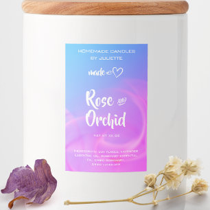 Rótulo Para Comida Embalagem de produtos para velas caseiras cor-de-r