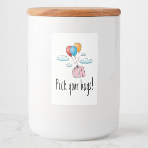 Rótulo Para Comida Embale suas bolsas e vamos de férias