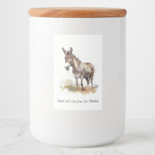 Rótulo Para Comida Encantadora Serenidade Donkey, costume