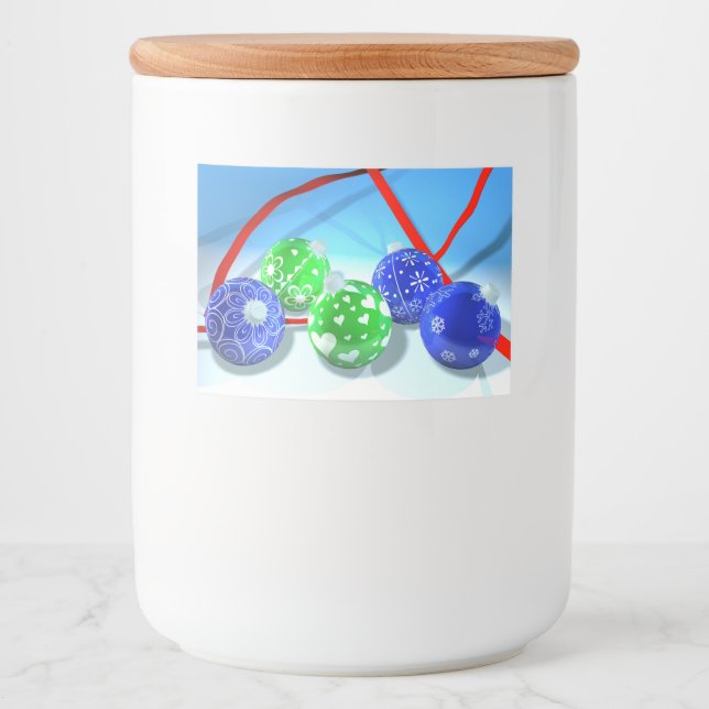 Rótulo Para Comida Enfeites de natal (Frente)