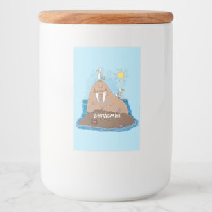 Rótulo Para Comida Engraçado ilustração do desenho animado de mors