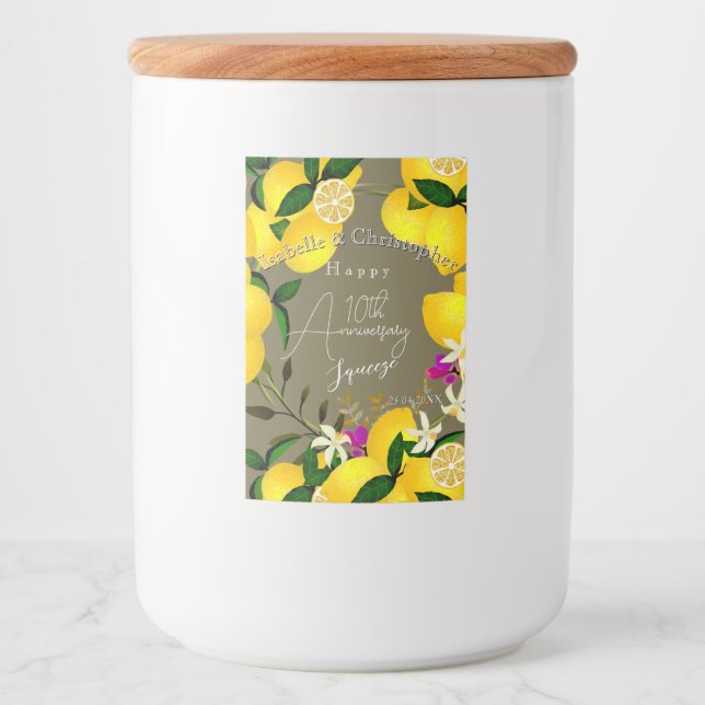 Rótulo Para Comida Espremedor de limão  (Frente)