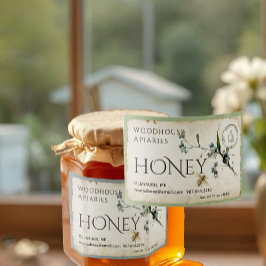 Rótulo Para Comida Esquece-me de pergaminho, mel de abelha 3x2" de