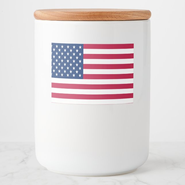 Rótulo Para Comida Estados Unidos da América Flag-26976 (Frente)