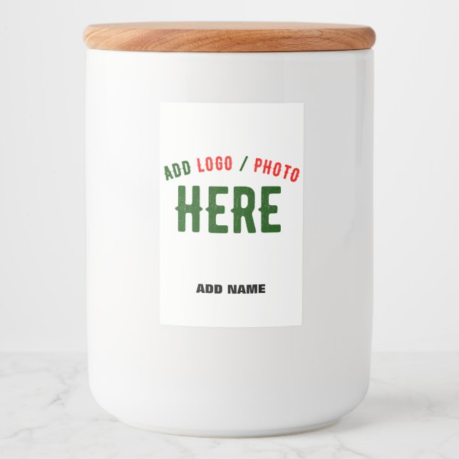 RÓTULO PARA COMIDA ESTILO MODERNO PERSONALIZÁVEL BRANCO VERIFICADO MA (Frente)