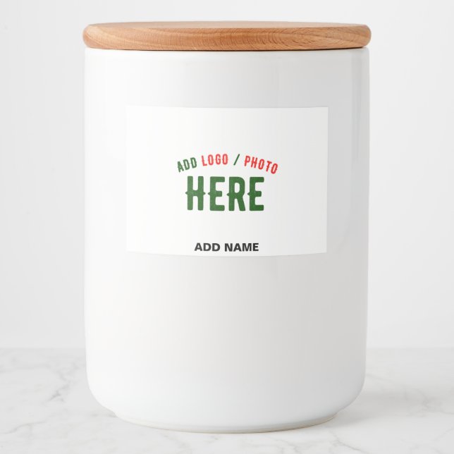 RÓTULO PARA COMIDA ESTILO MODERNO PERSONALIZÁVEL BRANCO VERIFICADO MA (Frente)