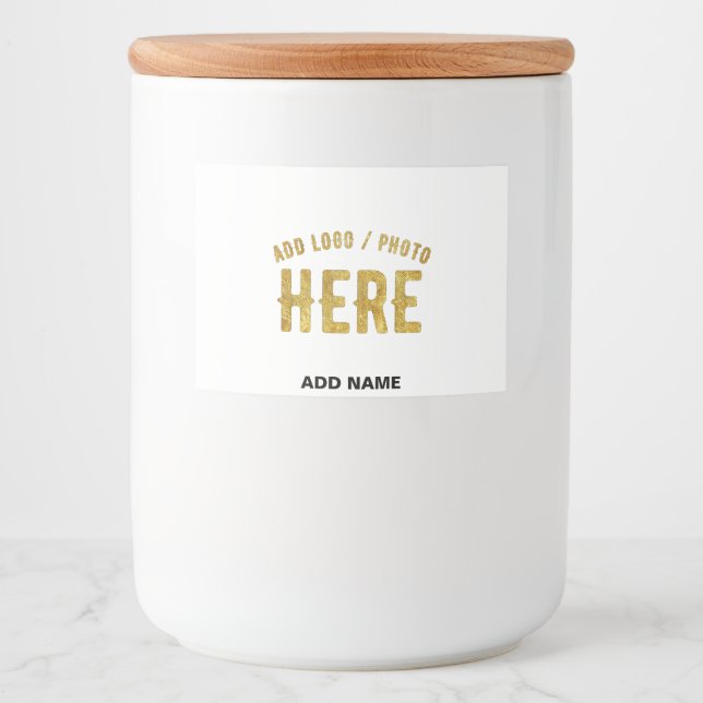 RÓTULO PARA COMIDA ESTILO MODERNO PERSONALIZÁVEL BRANCO VERIFICADO MA (Frente)