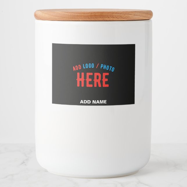 RÓTULO PARA COMIDA ESTILO MODERNO PERSONALIZÁVEL PRETO VERIFICADO MAR (Frente)