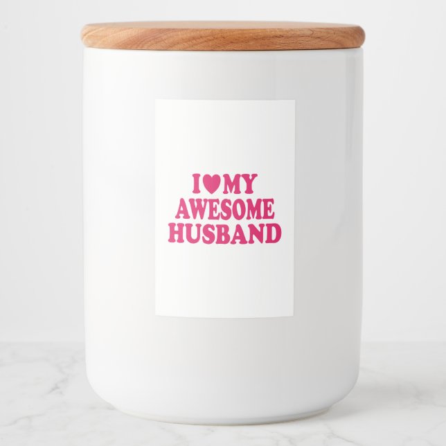 Rótulo Para Comida Eu Amo Meu Incrível Marido (Frente)