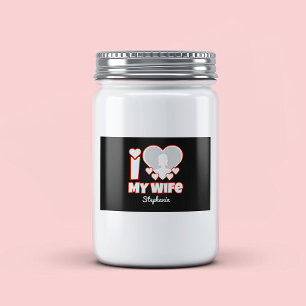 Rótulo Para Comida Eu Amo Minha Esposa Personalizado – Adicionar Nome