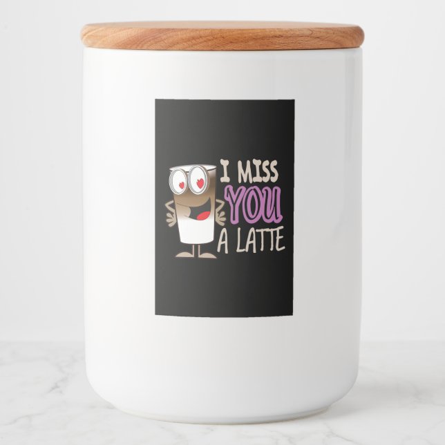 Rótulo Para Comida Eu sinto saudades de você. (Frente)