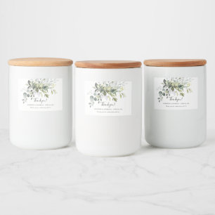 Rótulo Para Comida Eucalyptus Wedding Thankyou Favor