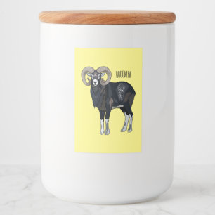 Rótulo Para Comida Exemplo de desenho animado de ovelhas Mouflon