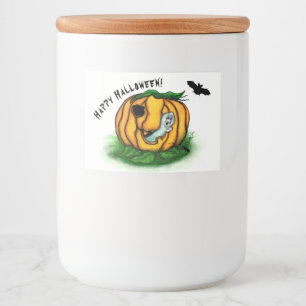 Rótulo Para Comida Fantasma do Halloween, Bat, Ghost e Spider