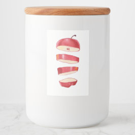 Rótulo Para Comida Fatias de Maçã