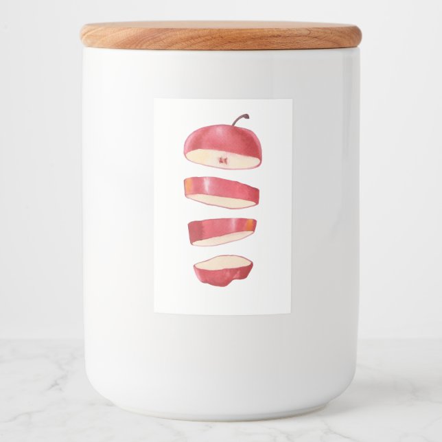 Rótulo Para Comida Fatias de Maçã (Frente)