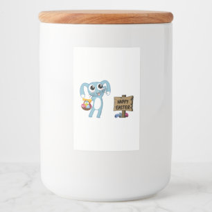 Rótulo Para Comida Felz pascoa de desejos do Bunny da Páscoa