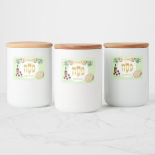 Rótulo Para Comida Feriado feliz Pesach Kosher Seder do Passover