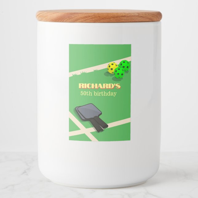 Rótulo Para Comida Festa de aniversário De Jantar Esportiva Com Picad (Frente)