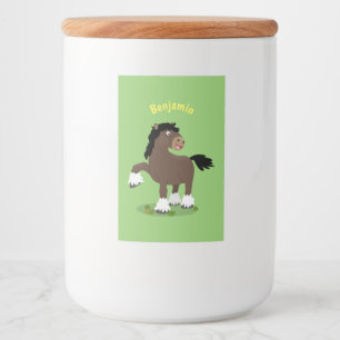 Rótulo Para Comida Figura de desenho animado de corte Clydesdale