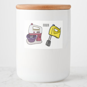 Rótulo Para Comida Figura de desenho animado do Mixer
