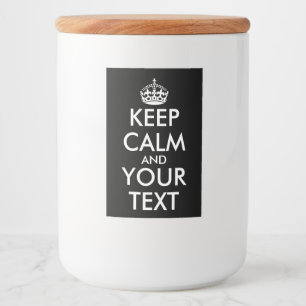 Rótulo Para Comida Fique calmo e continue - Crie o seu