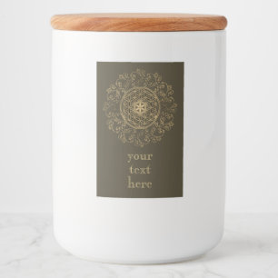 Rótulo Para Comida Flor Da Vida - Vintage Ornament Mandala 2