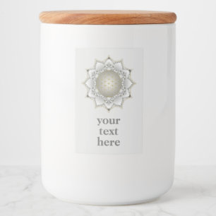 Rótulo Para Comida Flor De Vida - Blossomas Mandala 1