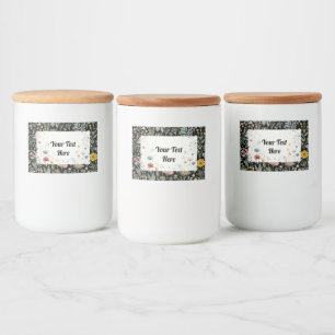 Rótulo Para Comida Flor no estilo: personalizável