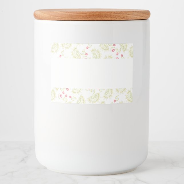 Rótulo Para Comida Flores cactos (Frente)