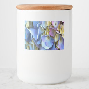 Rótulo Para Comida Flores de Hydrangea Azul e Rosa