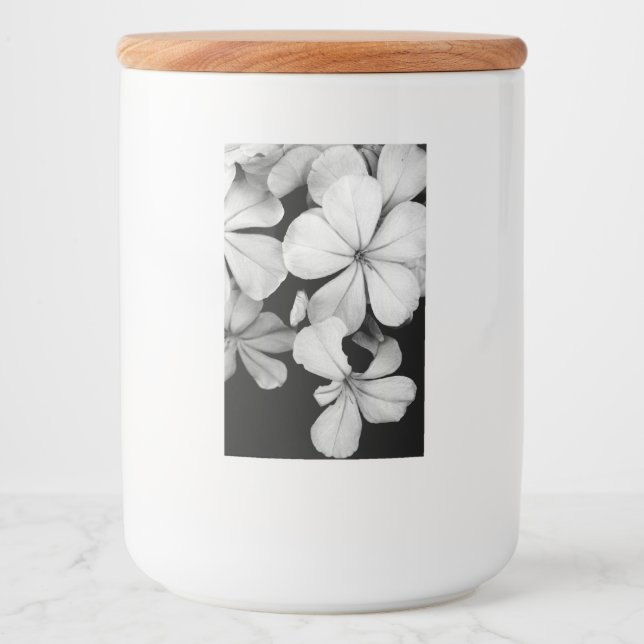 Rótulo Para Comida Flores elegantes (Frente)