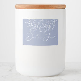 Rótulo Para Comida Flores Periwinkle Data Jar Noite