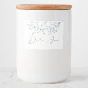 Rótulo Para Comida Flores Periwinkle Data Jar Noite