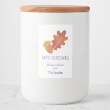 Folhas de carvalho e Design de acorna em roxo e la
