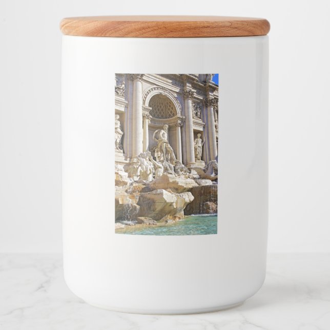 Rótulo Para Comida Fonte de Trevi Roma Fotografia (Frente)