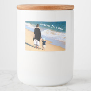 Rótulo Para Comida Foto e texto personalizados - seu próprio Design 