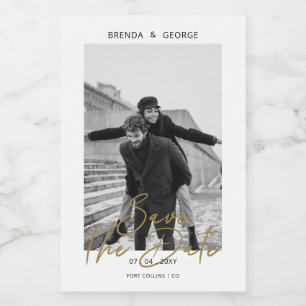 Rótulo Para Comida Foto minimalista de assinatura simples Salvar a da