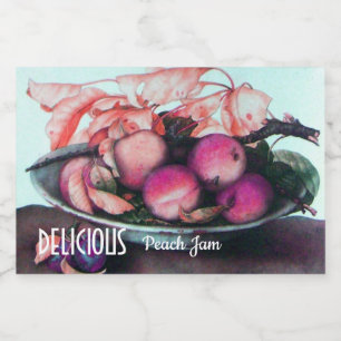 Rótulo Para Comida FRUTAS DA SEASON / PAPHES Peach Jam Preserve