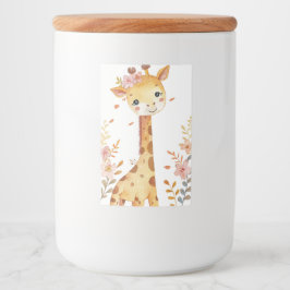 Rótulo Para Comida "Giraffe Whimsy Cerâmica Jar"