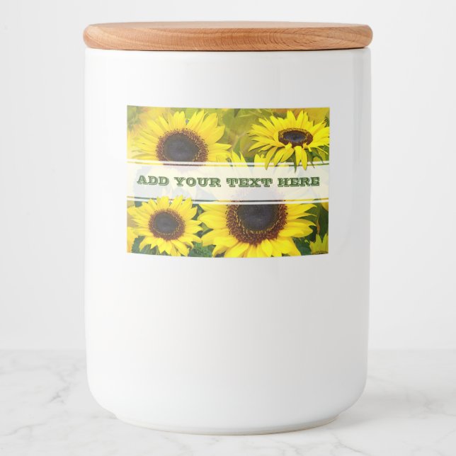 Rótulo Para Comida Girassóis (Frente)